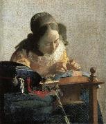 Johannes Vermeer Lace embroidery woman china oil painting reproduction